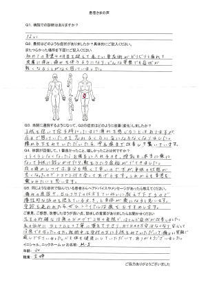 患者様の声(M.S様)